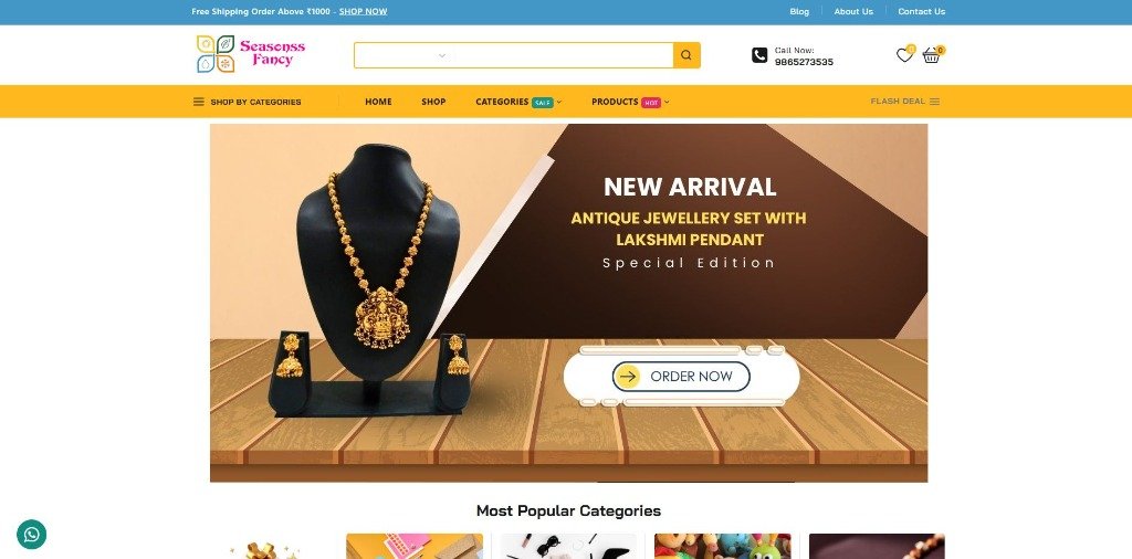 Seasonss Fancy Website